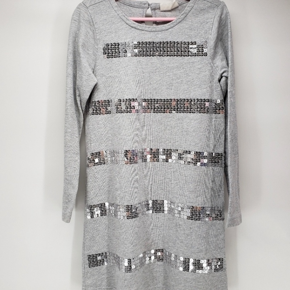 Crazy 8 Dress Girl’s Long Sleeves Sequins M 7/8
